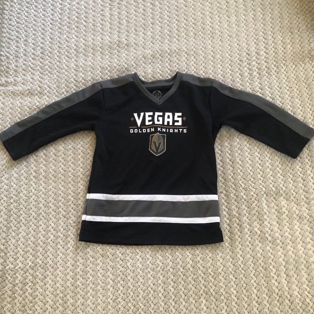 Vegas Golden Knights Jersey Top Black Gray VGK Boys Girls Unisex Kids Size 4T